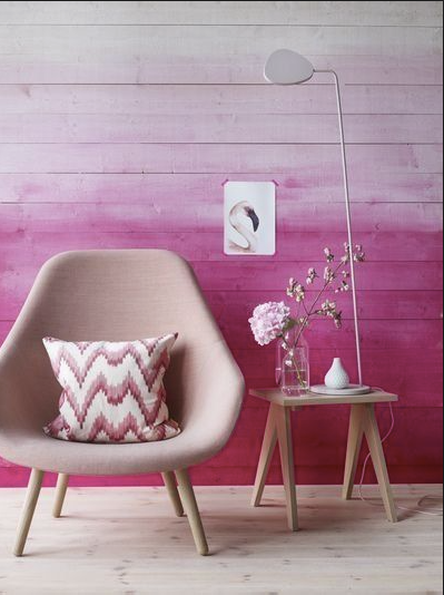 Pink Ombre Wall