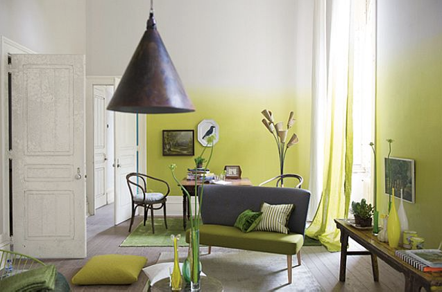 Chartreuse Ombre Curtains