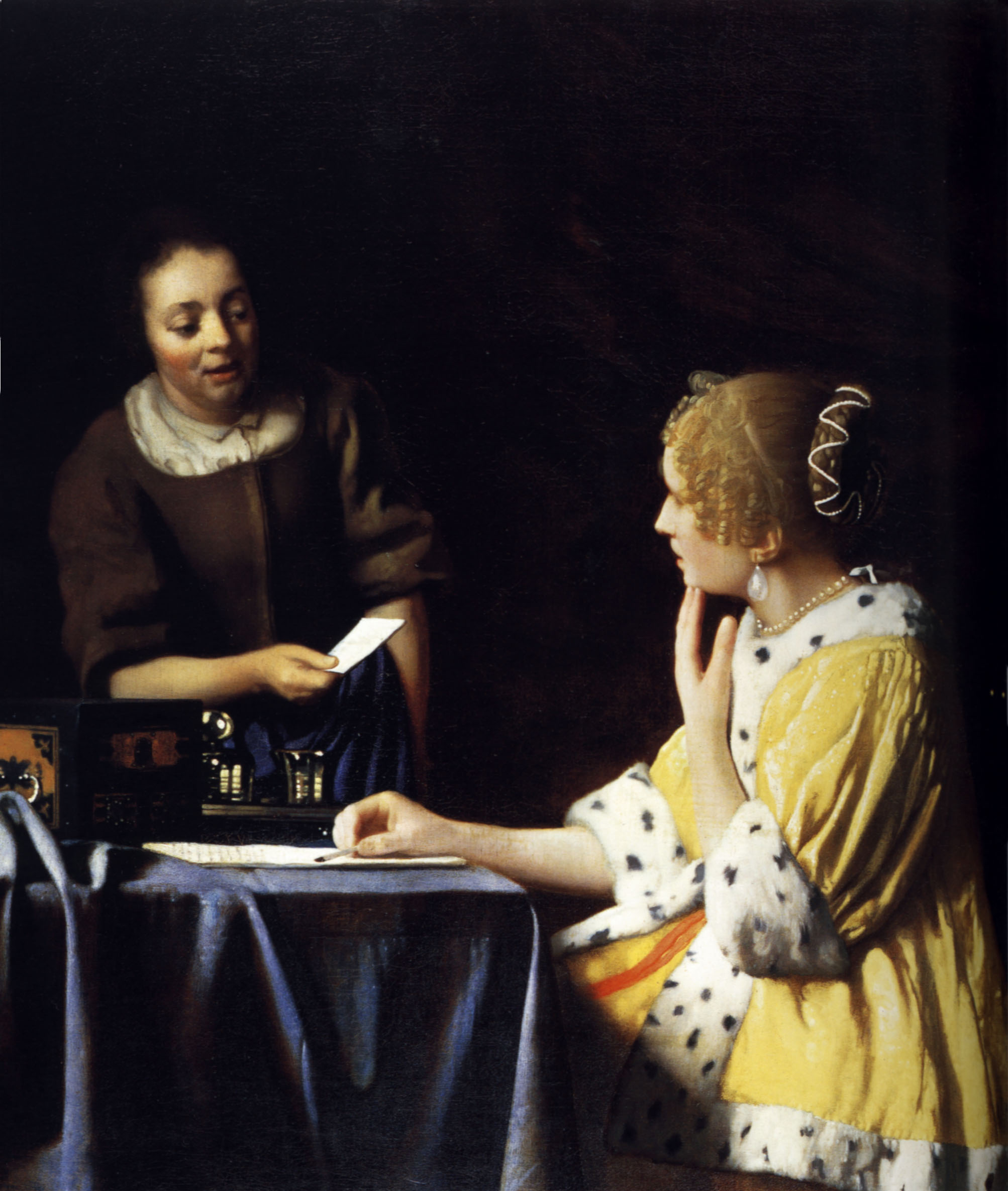 the frick collection includes vermeer's 1677 mistress and maid painting
