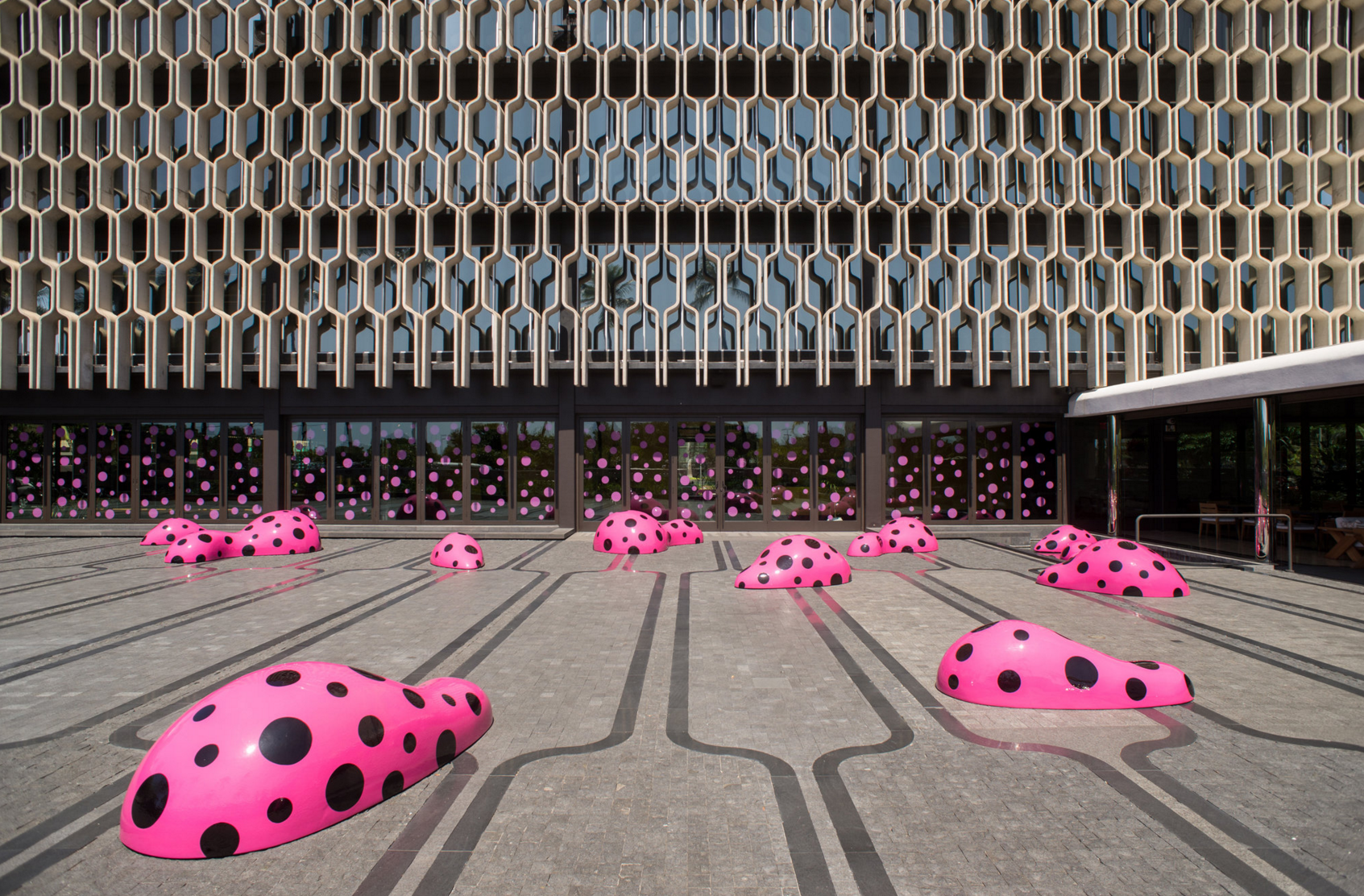 kusama's latest vibrant installation