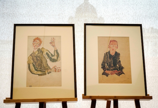 two egon schiele watercolors are returned to their owner after many years