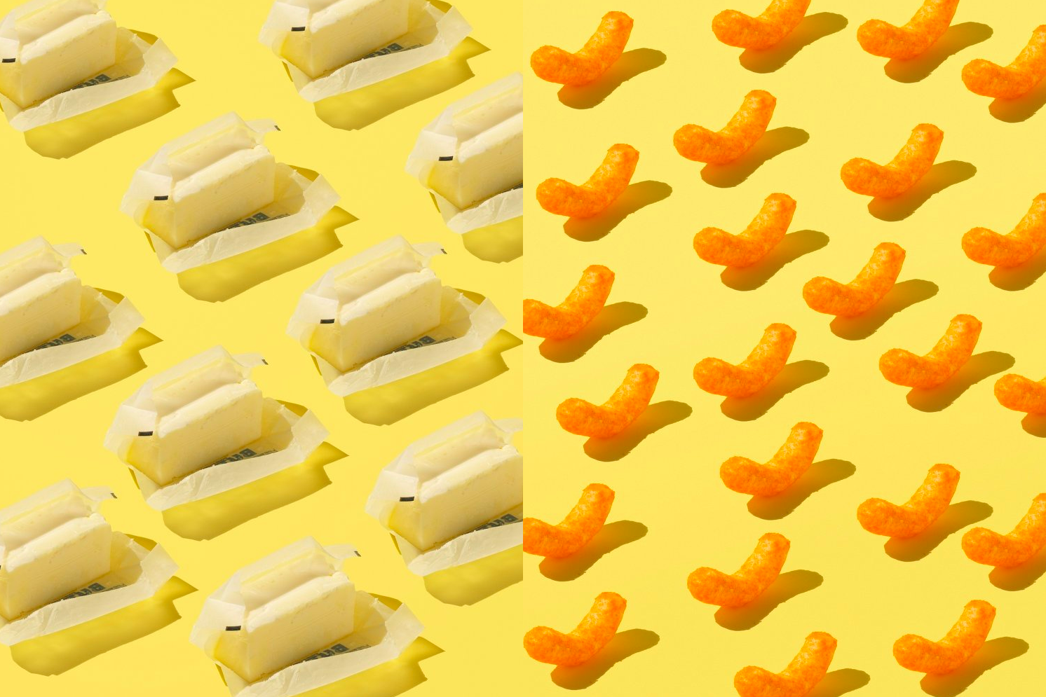 justin fantl makes a repetitious pattern from food