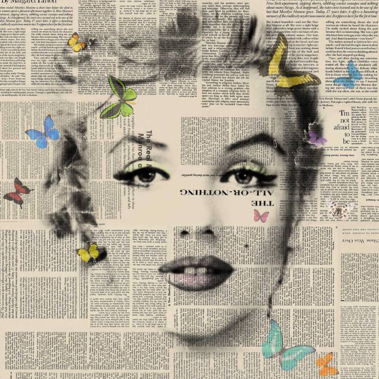 saatchi-art-marilyn-monroe-butterflies-vee-bee