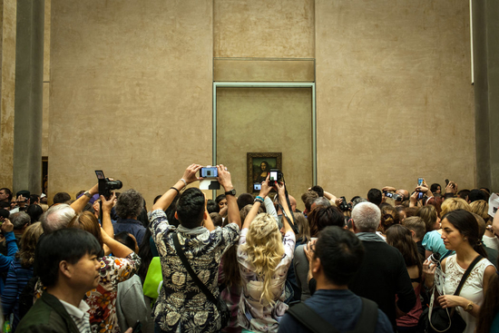 Visitors at the Musée du Louvre