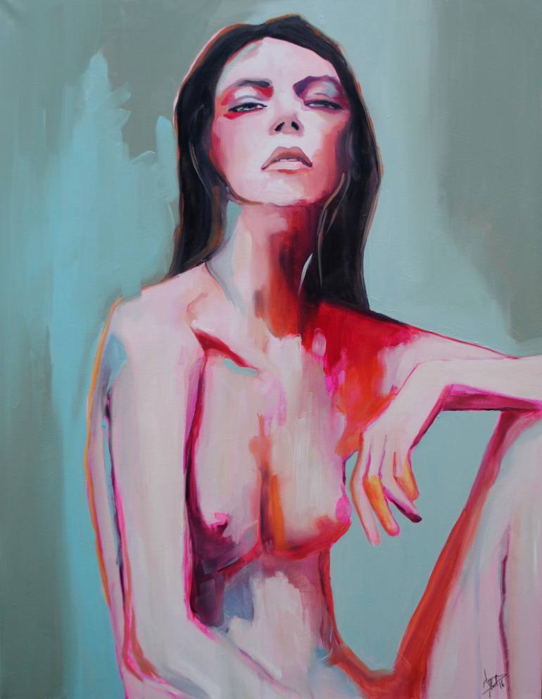 saatchi-art-contemporary-nude-pink-anna-matykiewicz